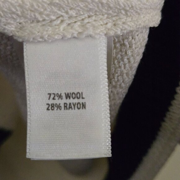 St. John Caviar Jacket Cream Black Santana Knit Full Zip 3/4 Sleeve Size 2 - Picture 6 of 8